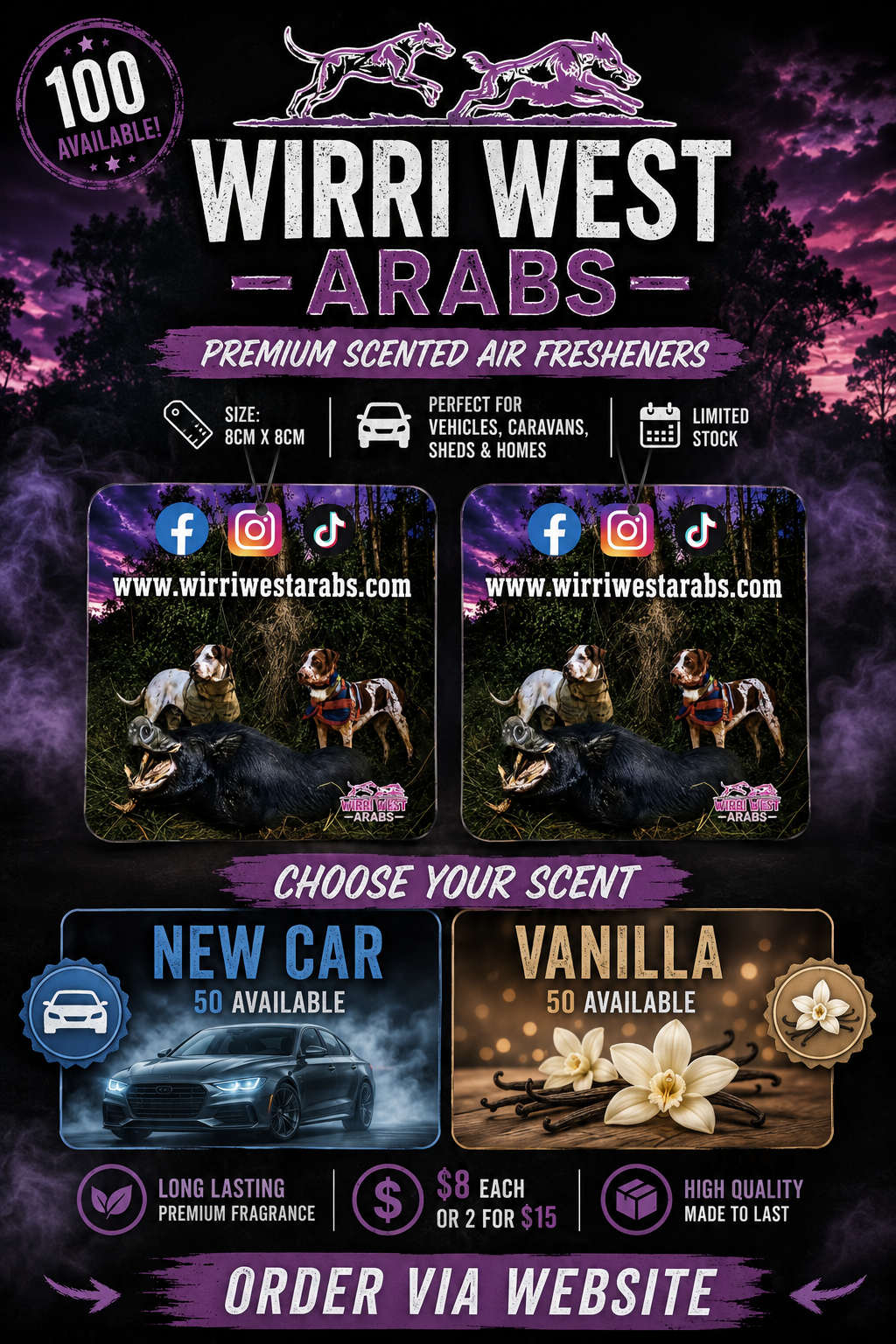 Air freshners - New Car & Vanilla