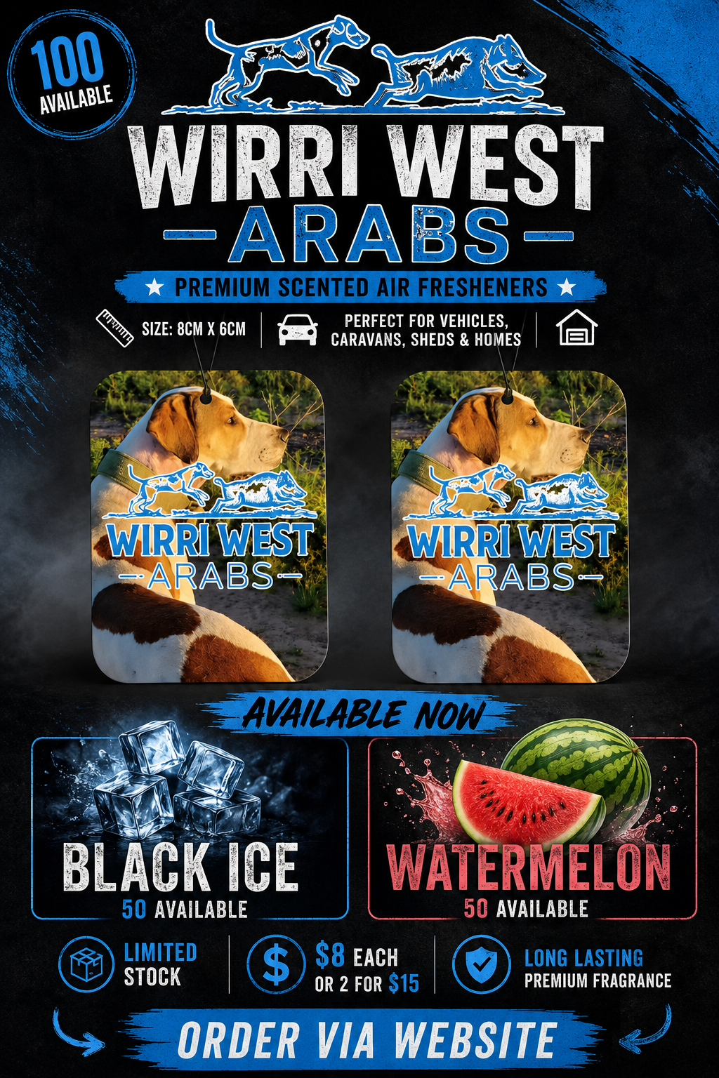 Air freshners - Black Ice & Watermelon